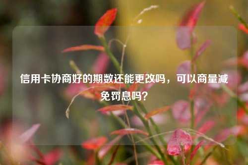 信用卡协商好的期数还能更改吗，可以商量减免罚息吗？